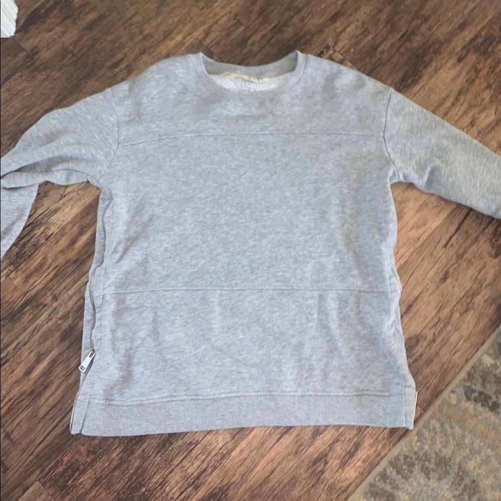 zara sweatshirt with side zips